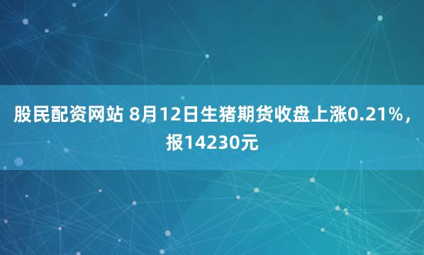 股民配资网站 8月12日生猪期货收盘上涨0.21%，报14230元